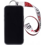 Hülle iPhone 12 Pro Max - Wallet mit tasche und Schleife - Weiss