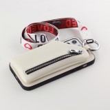 Hülle iPhone 12 Pro Max - Wallet mit tasche und Schleife - Weiss
