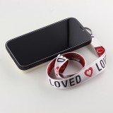 Hülle iPhone 12 Pro Max - Wallet mit tasche und Schleife - Weiss