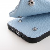 Coque iPhone 12 Pro Max - Wallet Poche avec cordon  - Bleu