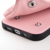 Hülle iPhone 12 Pro Max - Wallet mit tasche und Schleife - Rosa