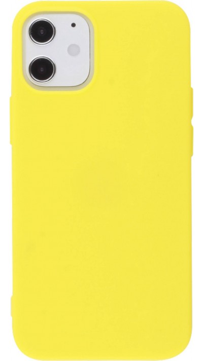 Coque iPhone 15 Plus - Silicone Mat jaune