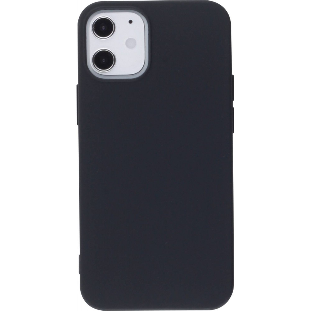 Coque iPhone 12 mini - Silicone Mat - Noir