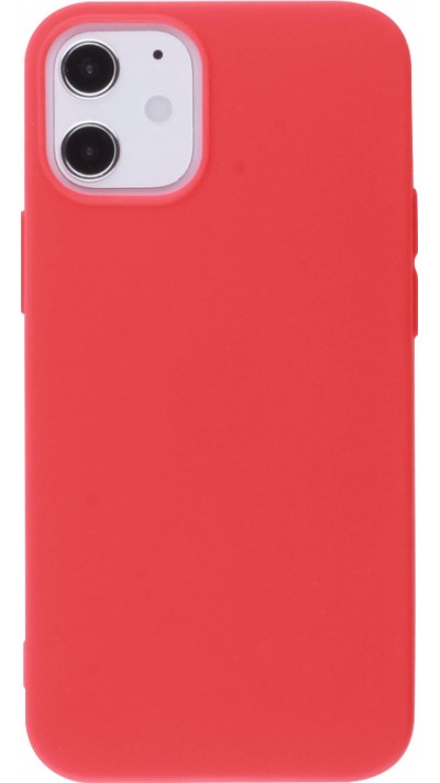 Coque iPhone 12 / 12 Pro - Silicone Mat - Rouge