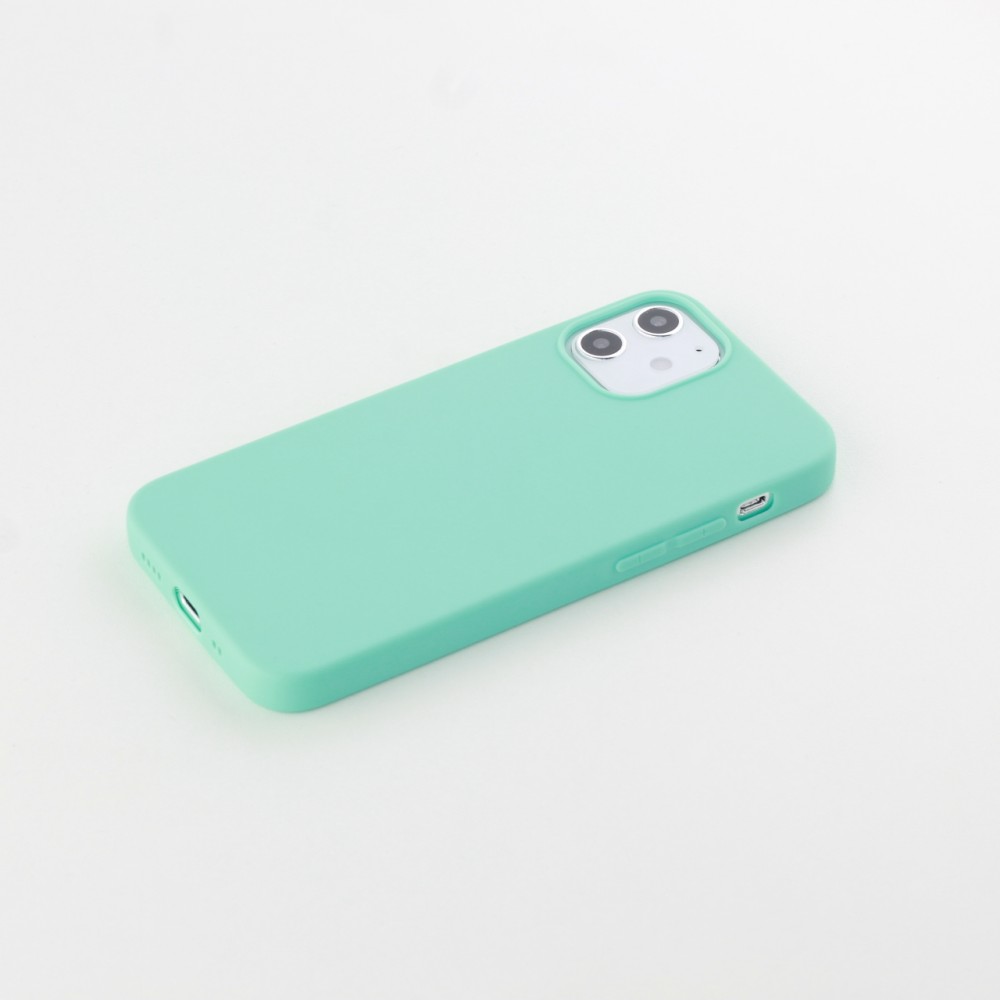 Coque iPhone 12 / 12 Pro - Silicone Mat - Turquoise