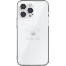 iPhone 14 Pro Max Case Hülle - Adidas starres transparentes Gel mit geprägtem Logo - Transparent