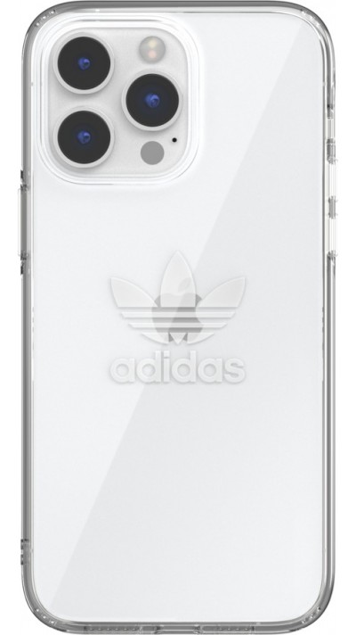 Coque iPhone 14 Pro - Adidas gel transparent rigide avec logo embossé - Transparent