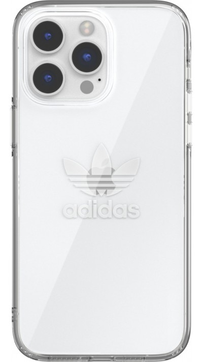 Coque iPhone 14 Pro Max - Adidas gel transparent rigide avec logo embossé - Transparent