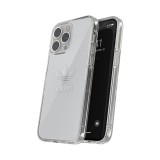 iPhone 14 Pro Max Case Hülle - Adidas starres transparentes Gel mit geprägtem Logo - Transparent