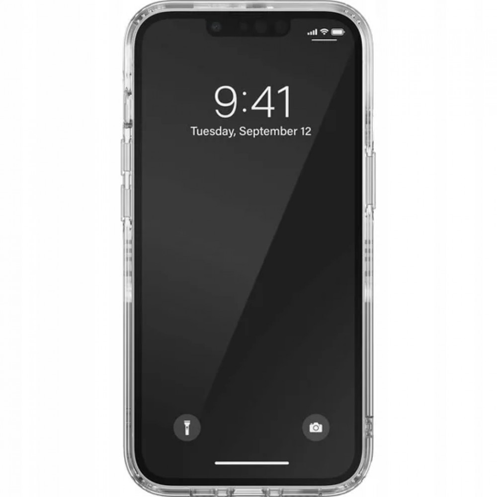 Coque iPhone 12 Pro Max - Adidas gel transparent rigide avec logo embossé - Transparent