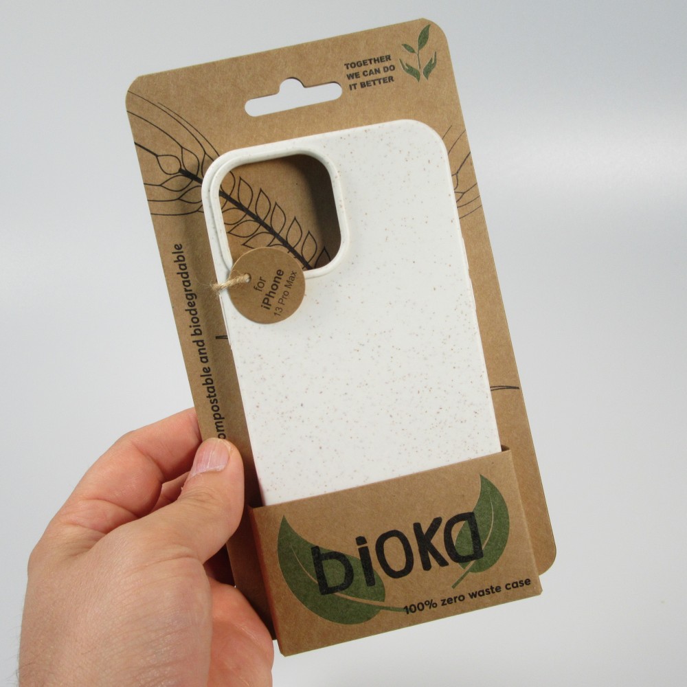 Coque iPhone 14 - Bioka biodégradable et compostable Eco-Friendly - Blanc