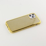 Hülle iPhone 12 Pro Max - Bumper Diamond strass - Gold
