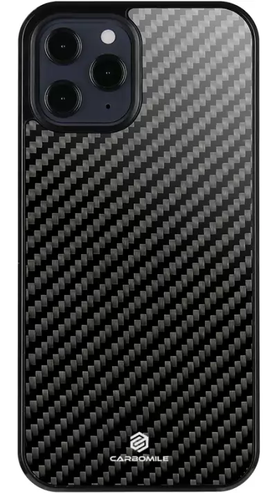Coque iPhone 12 / 12 Pro - Carbomile fibre de carbone