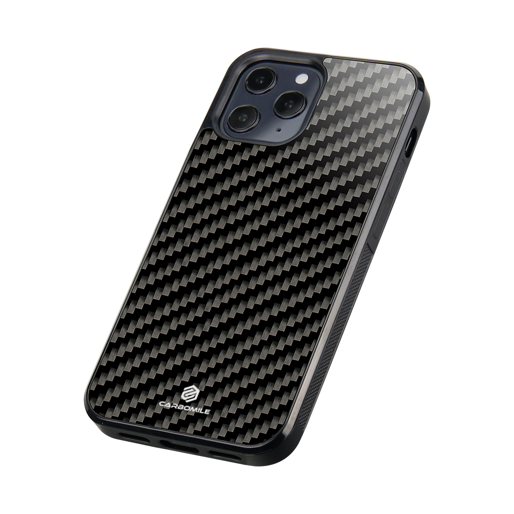 Hülle iPhone 12 / 12 Pro - Carbomile Carbon Fiber