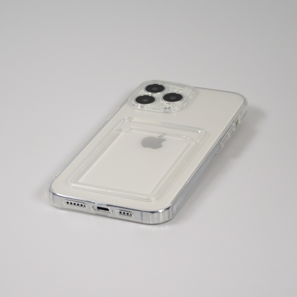 Coque iPhone 12 Pro Max - Gel Porte-carte - Transparent