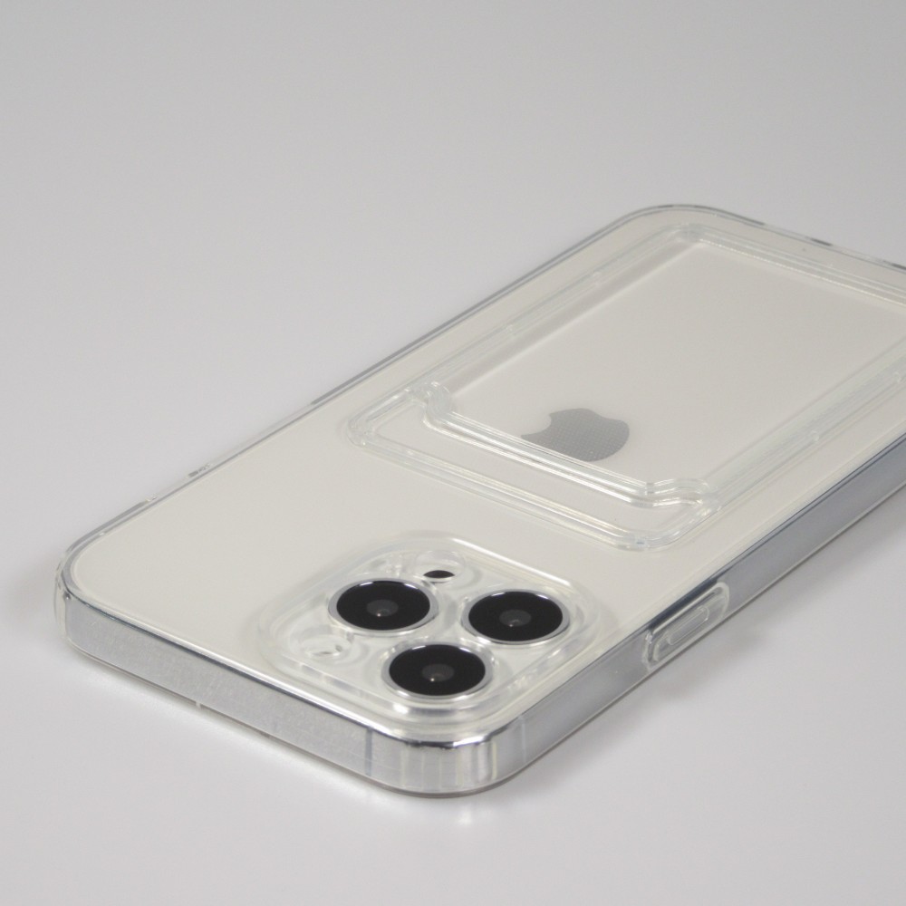 Coque iPhone 12 Pro Max - Gel Porte-carte - Transparent