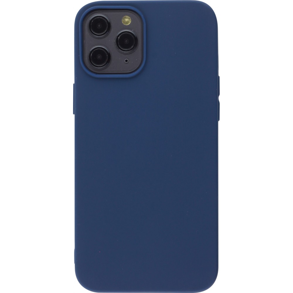 Coque iPhone 12 Pro Max - Silicone Mat - Bleu foncé