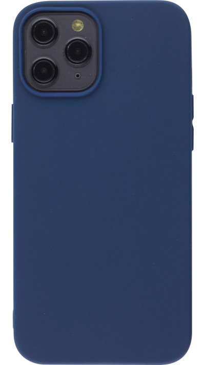 Coque iPhone 12 Pro Max - Silicone Mat - Bleu foncé