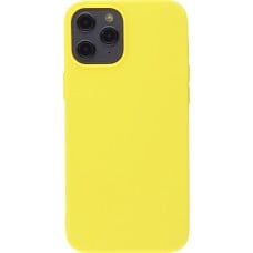 Coque iPhone 12 Pro Max - Silicone mat jaune