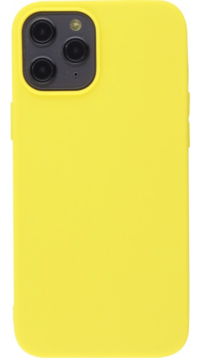 Hülle iPhone 12 Pro Max - Silikon Mat - Gelb