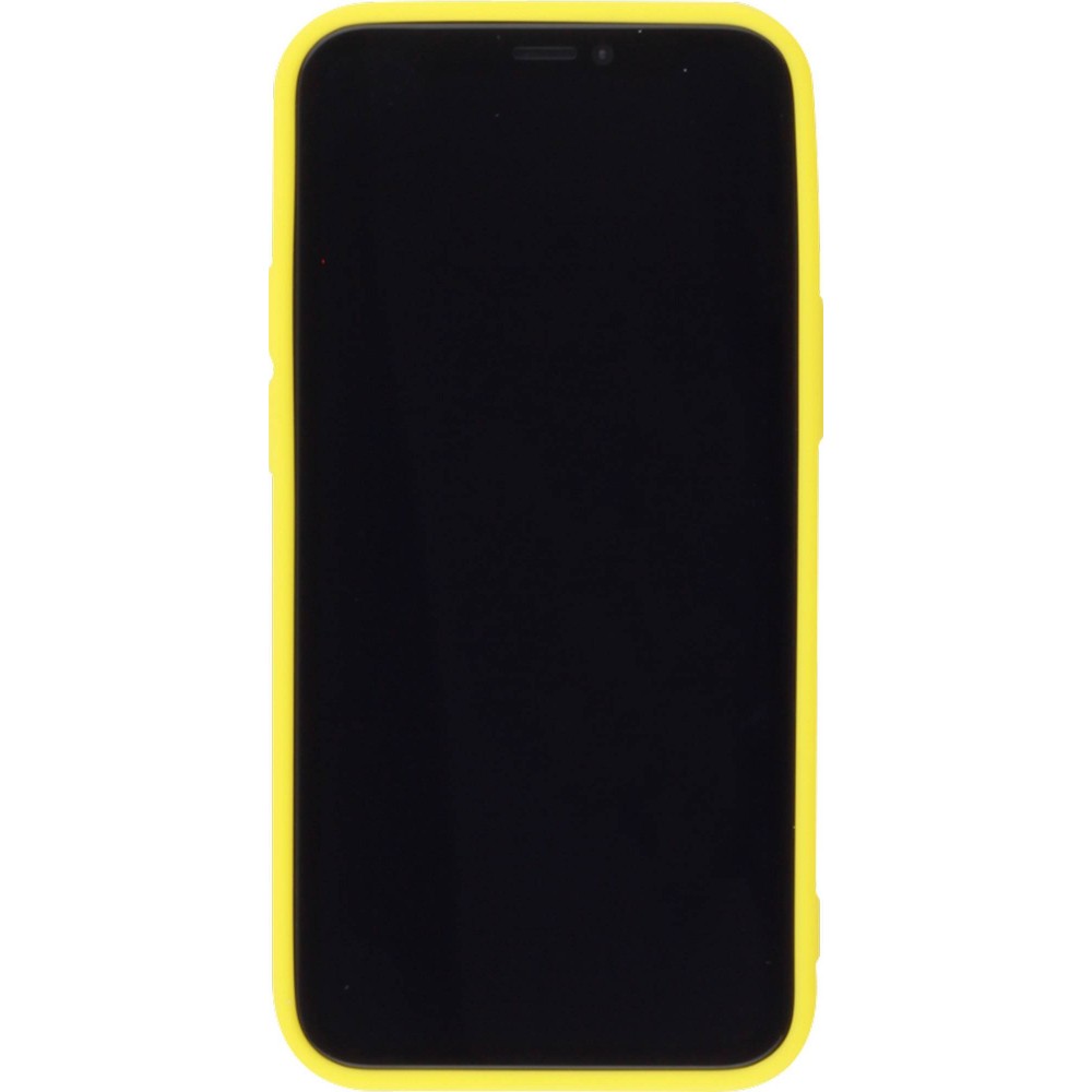 Coque iPhone 12 Pro Max - Silicone mat jaune