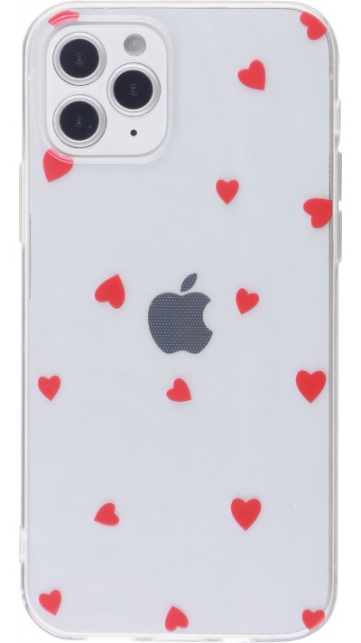 Coque iPhone 12 Pro Max - Gel petit coeur - Rouge