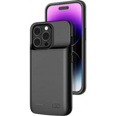 Coque iPhone - Gel silicone chargeur power bank 4800mAh intégré - Noir