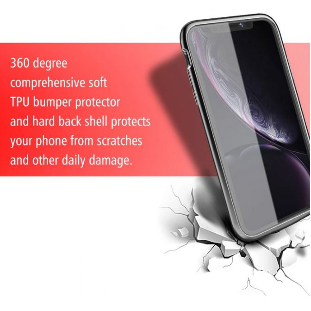 Coque iPhone - Gel silicone chargeur power bank 4800mAh intégré - Noir