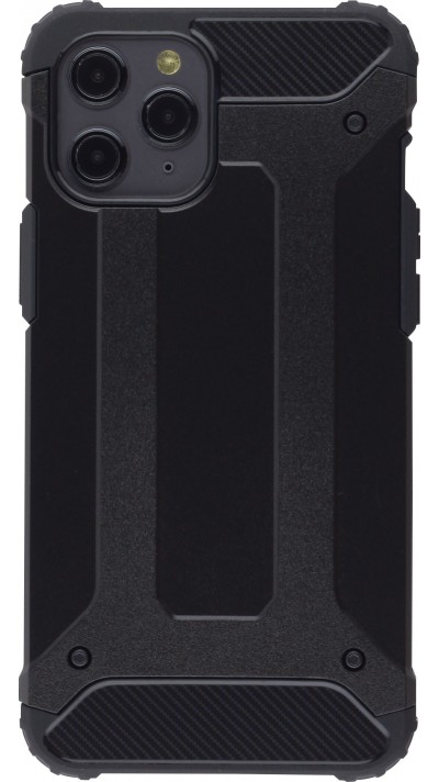 Coque iPhone 12 Pro Max - Hybrid carbon - Noir