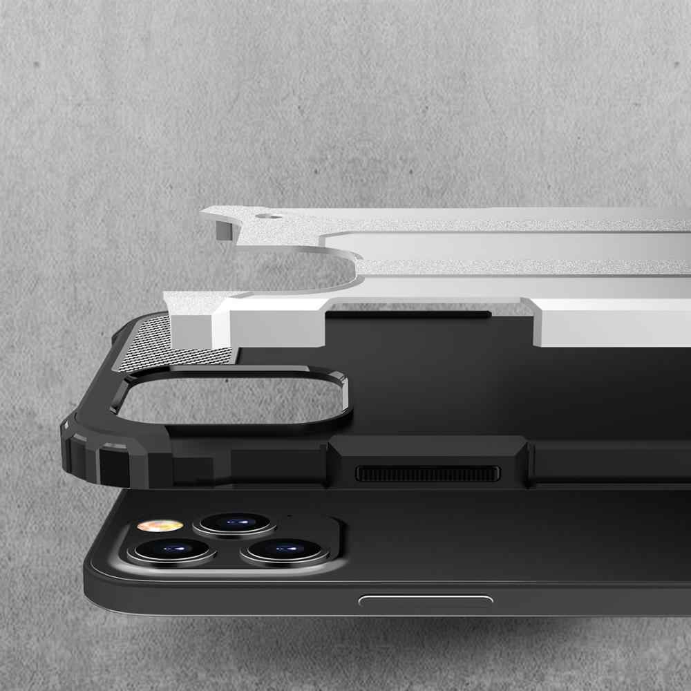 Hülle iPhone 12 Pro Max - Hybrid carbon - Schwarz
