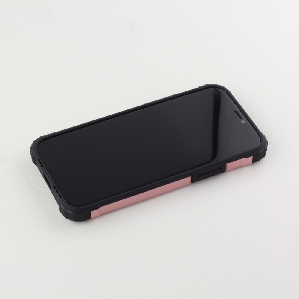 Coque iPhone 12 Pro Max - Hybrid carbon - Rose