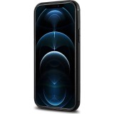 iPhone 12 Pro Max Case Hülle - ICARER Echtes Leder Oil Wax Premium - Schwarz