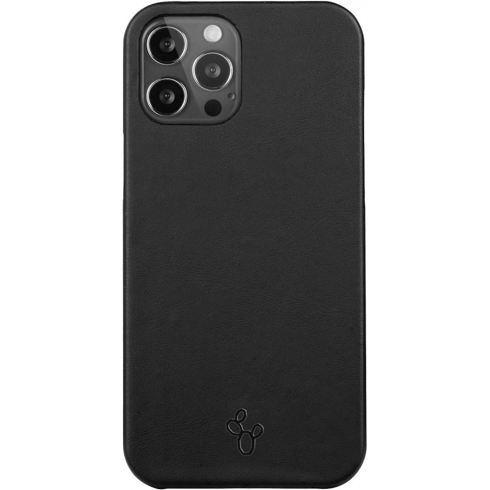 Coque iPhone 12 Pro Max - NOPAAL cuir de cactus vegan - Noir