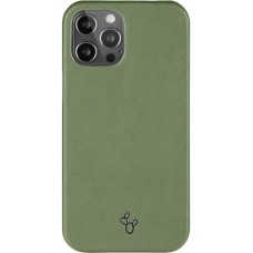 Hülle iPhone 12 Pro Max - NOPAAL veganes Kaktusleder pampasgrün