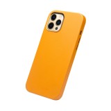 Coque iPhone 12 Pro Max - Qialino cuir véritable (compatible MagSafe) - Orange