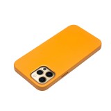 Coque iPhone 12 Pro Max - Qialino cuir véritable (compatible MagSafe) - Orange