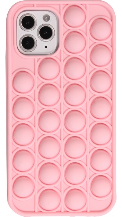 iPhone 12 / 12 Pro Case Hülle - Silikon Luftblasen Anti-Stress - Rosa