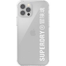 Coque iPhone 12 Pro Max - Superdry Clear Case transparente avec logo imprimé