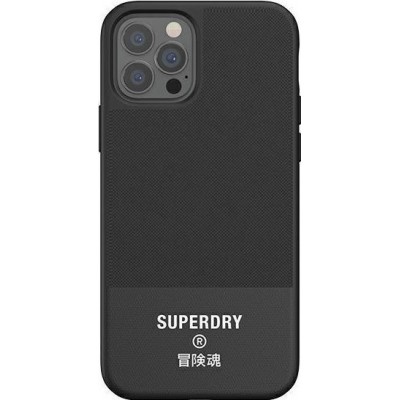 iPhone 12 Pro Max Case Hülle - Superdry Moulded Canvas Hardcase - Schwarz