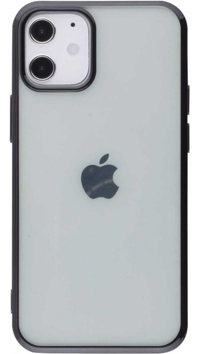 Coque iPhone 12 / 12 Pro - Electroplate - Noir