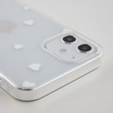 Coque iPhone 12 mini - Gel petit coeur - Blanc