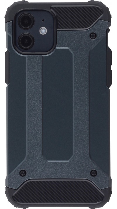 Coque iPhone 12 mini - Hybrid carbon - Gris