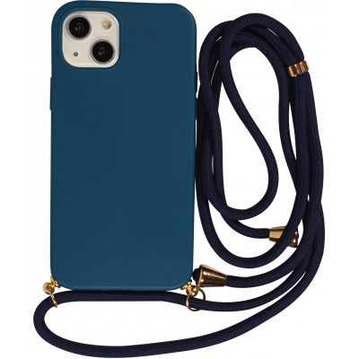 Coque Samsung Galaxy S24 - Bio Eco-Friendly nature avec cordon collier - Bleu