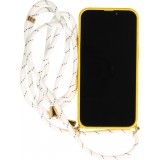 Coque iPhone 13 mini - Bio Eco-Friendly nature avec cordon collier jaune