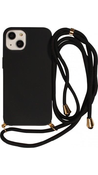 Coque Samsung Galaxy S24 - Bio Eco-Friendly nature avec cordon collier - Noir