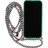 Coque iPhone 13 - Bio Eco-Friendly nature avec cordon collier - Turquoise
