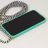 Coque iPhone 13 - Bio Eco-Friendly nature avec cordon collier - Turquoise