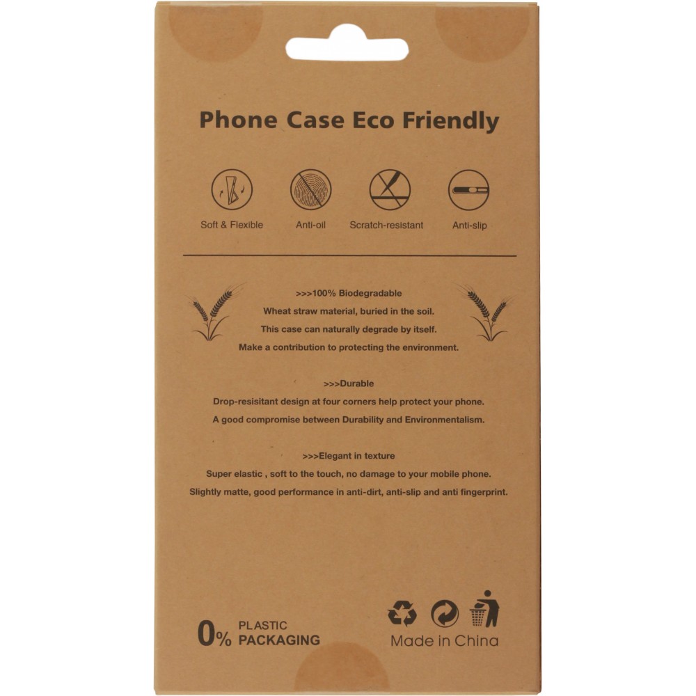 Coque iPhone 14 Plus - Bioka biodégradable et compostable Eco-Friendly jaune