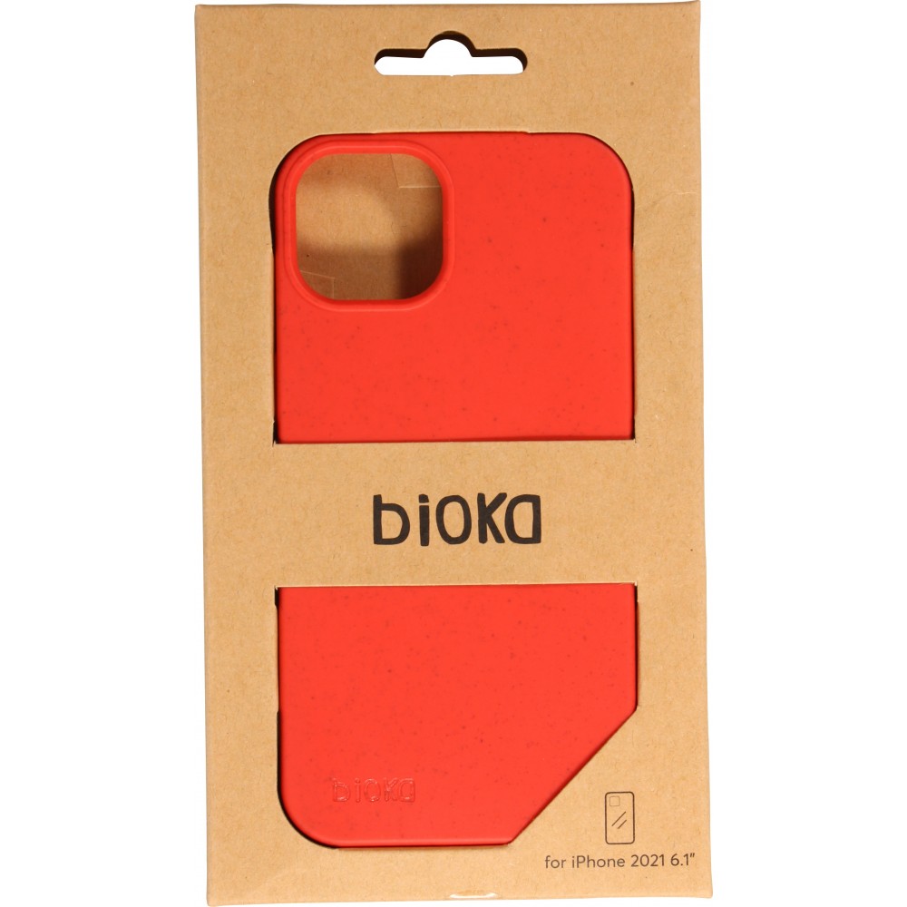 Coque iPhone 14 Plus - Bioka biodégradable et compostable Eco-Friendly - Rouge