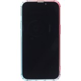 Coque iPhone 15 - Bumper Rainbow Silicone anti-choc avec bords protégés -  rose - Bleu